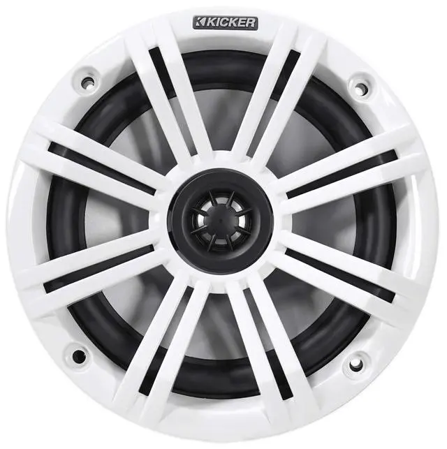 Alt view image 4 of 7 - Pair 45KM654 6.5" 390w Marine Boat Speakers KM65 w/Charcoal with White Grilles Bundle with 2 Rockville MAC65B 6.5" Black Aluminum Wakeboard Tower Speaker Pod Enclosures