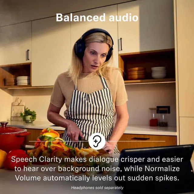 Alt view image 2 of 7 - RS 275 TV Headphones - Bluetooth Headphones and Transmitter Bundle - Low Latency Wireless Headphones with Virtual Surround Sound, Speech Clarity and Auracast Technology - 50 h Battery