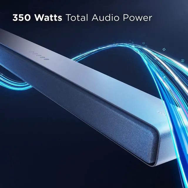 Alt view image 4 of 7 - 3.1ch Sound Bar with Wireless Subwoofer (Q6310, 2023 Model), Dolby Audio, DTS Virtual:X, Built-in Center Channel Speaker, Auto Room Calibration, Wall Mount/HDMI Cable Included