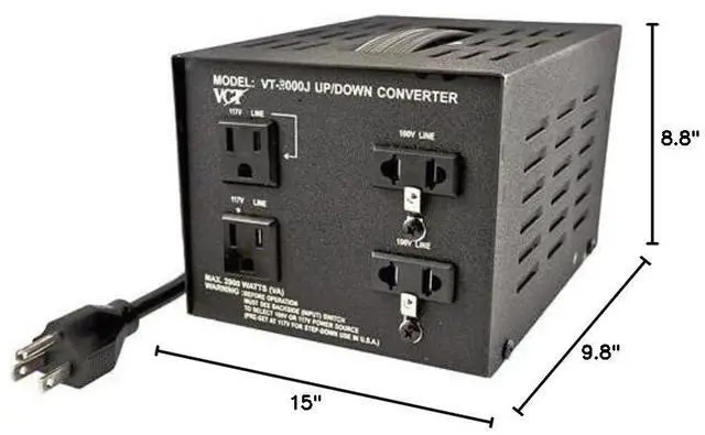Main image of VT-3000J Japanese Step Up/Down Voltage Transformer Converts Japan 100 Volts To 110V OR Vice Versa, 3000 Watt