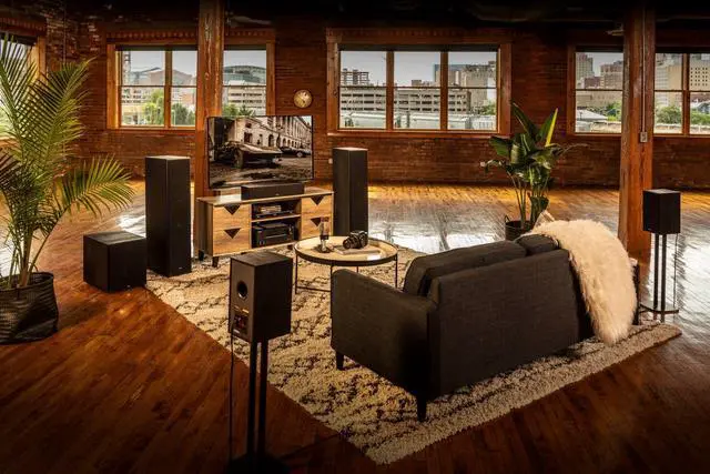 Alt view image 4 of 4 - Reference R-8SW Surround Subwoofer, 150 Watts Peak Power (Brushed Black Vinyl, 8-Inch)