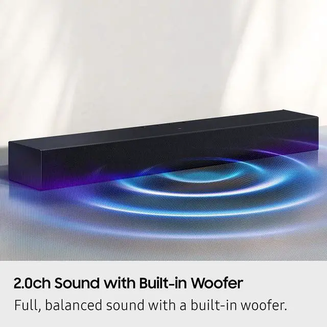 Alt view image 6 of 7 - B-Series Soundbar HW-B400F 2.0ch with Built-in Bass, Compact TV Speaker, Clear Voice Upgrade for Movies, TV Shows, Music, Easy Setup Home Audio System