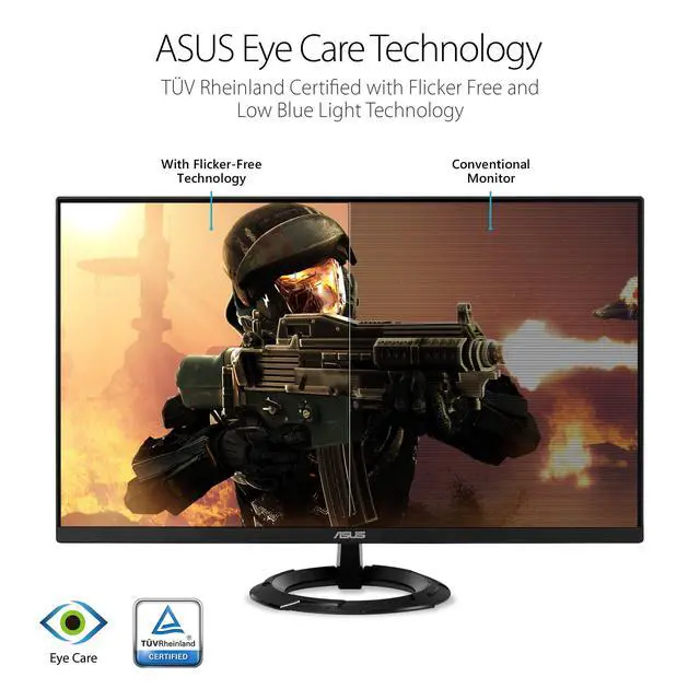 Alt view image 6 of 7 - 27 1080P Gaming Monitor (VZ279QG1R) - Full HD, IPS, 75Hz, 1ms, Extreme Low Motion Blur, FreeSync, Eye Care, DisplayPort, HDMI, Tilt Adjustable, Ultra-Slim,Black
