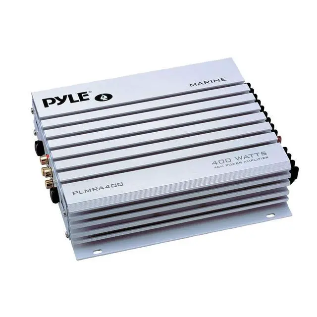 Alt view image 6 of 7 - Pyle PLRMR23BTW Single DIN Bluetooth Marine MP3 AM/FM Stereo Receiver, Cover, 4-Channel Amplifier w/Kit, 2X 6.5 200W Full Range 2-Way Waterproof Speakers, 2X 6x9 260W Outdoor Speakers, Antenna