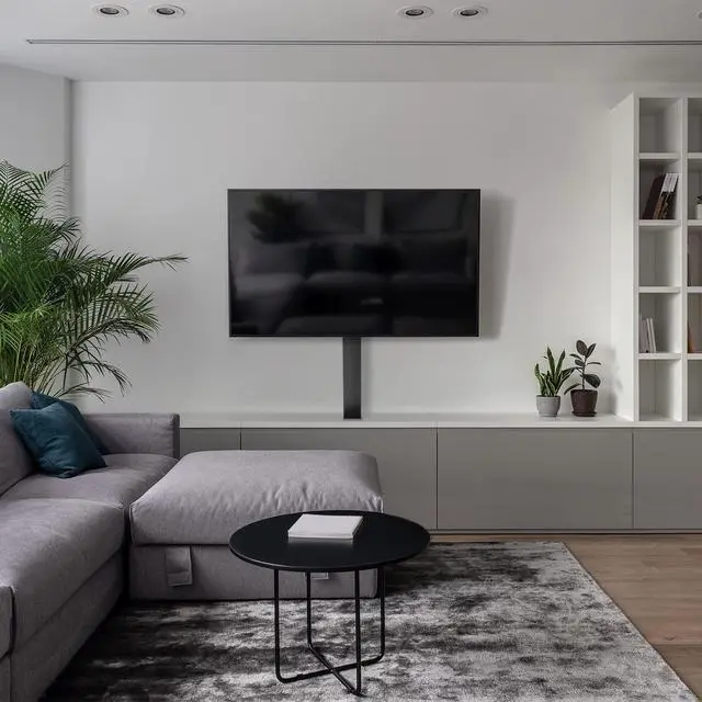Alt view image 6 of 7 - Motorized Large TV Stand for 37 to 77 inch Screens, MOUNT-E-UP80P | Black, Vertical Lift Television Stand with Remote Control and Tuya Smart App Compatibility, Compact TV Mount Bracket