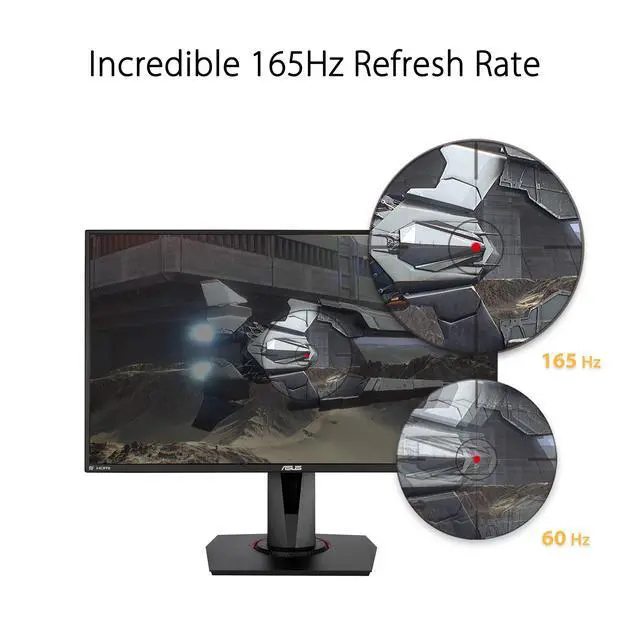 Alt view image 3 of 6 - TUF Gaming 27 1080P Monitor (VG279QR) - Full HD, IPS, 165Hz, 1ms, Extreme Low Motion Blur, G-SYNC Compatible, Shadow Boost, VESA Mountable, DisplayPort, HDMI, Height Adjustable