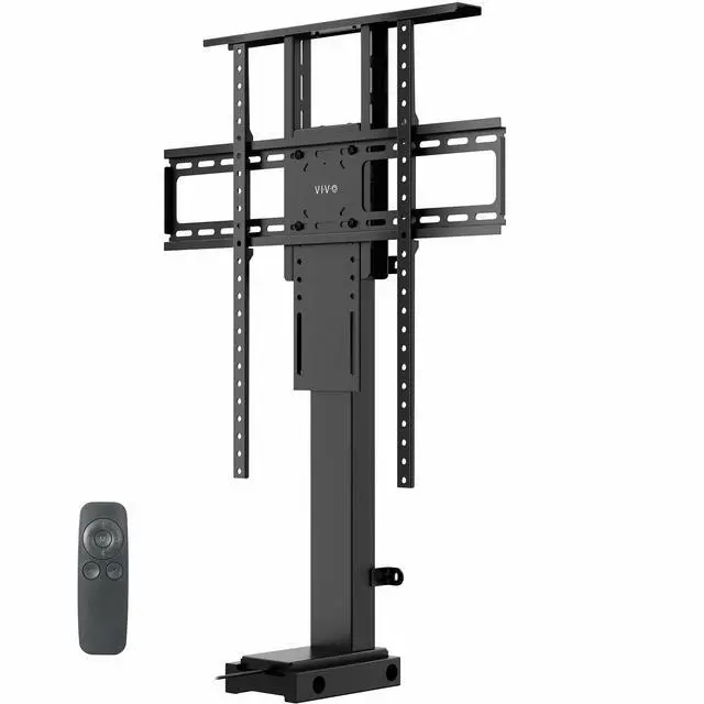 Main image of Black Motorized TV Stand for 32 to 65 inch Screens, MOUNT-E-UP65A | Vertical Lift Television Stand with Remote Control, Compact TV Mount Bracket