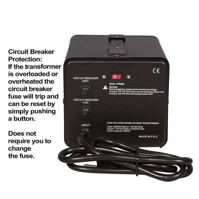 Alt view image 5 of 7 - Dynastar Step Up & Step Down Voltage Converter and Transformer, 110-220 to 220-240 Volts; Heavy Duty, Extra Durable Coil, 5-Year-, 5000 Watts