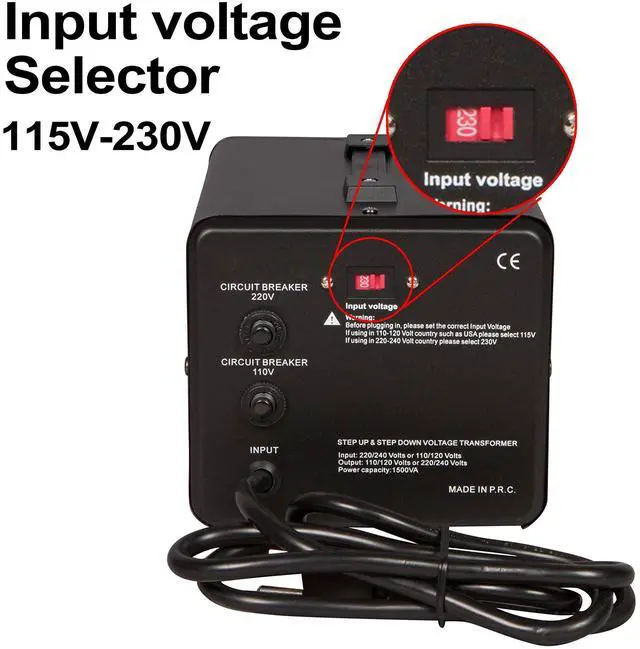 Alt view image 7 of 7 - Dynastar Step Up & Step Down Voltage Converter and Transformer, 110-220 to 220-240 Volts; Heavy Duty, Extra Durable Coil, 5-Year-, 5000 Watts
