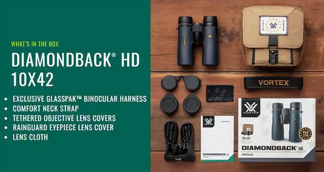 Alt view image 6 of 6 - Diamondback HD 10x42 Binoculars (250th Anniversary) | HD Optics, Tripod Adaptable, Waterproof, Fogproof, Shockproof, Included GlassPak - Unlimited, Unconditional