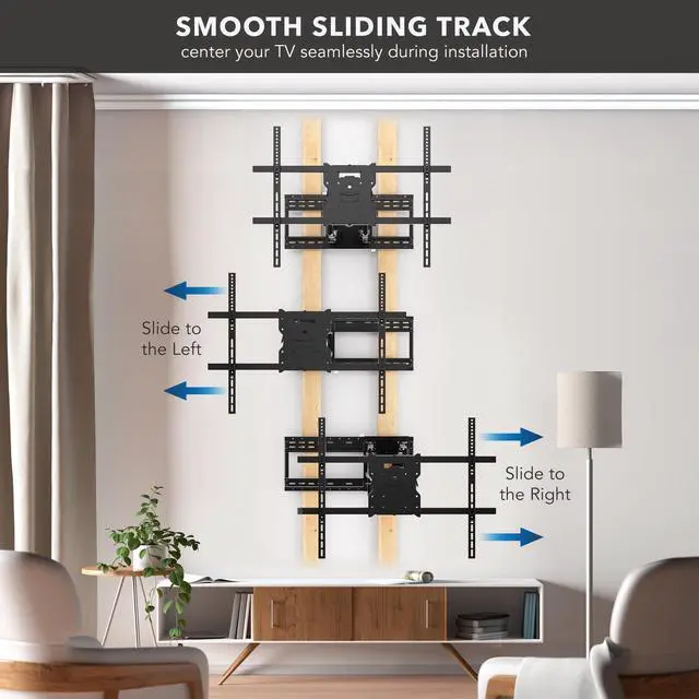 Alt view image 2 of 6 - The Beast Heavy Duty TV Wall Mount, 60-110" | Full motion dual arm mount for 98-100" TVs up to 275 lbs, 39" extension, VESA 100x100-800x600