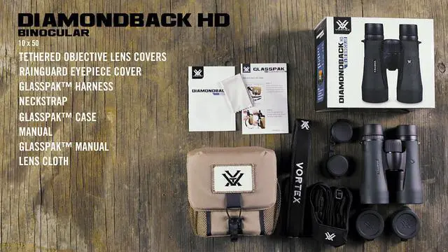 Alt view image 6 of 6 - Diamondback HD 10x50 Binoculars | HD Optics, Tripod Adaptable, Waterproof, Fogproof, Shockproof, Included GlassPak - Unlimited, Unconditional