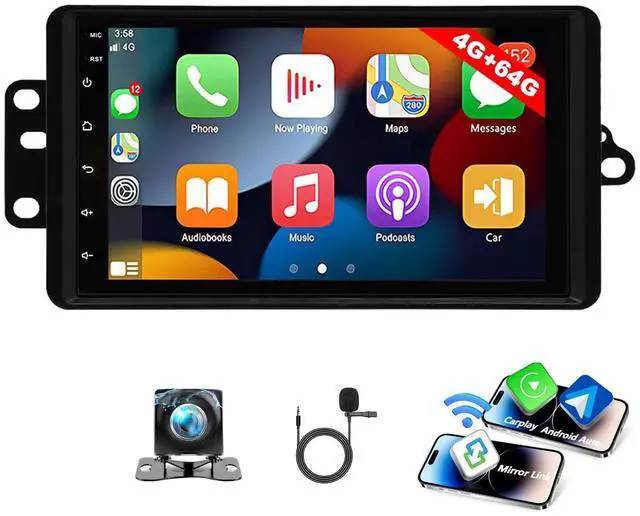 Main image of 4+64G Car Stereo Radio for Chevy Silverado Tahoe GMC Sierra Yukon 2003-2006 | 7" Touch Screen Car Radio with Wireless Carplay Android Auto,GPS FM/SWC Bluetooth 1080P Backup Camera