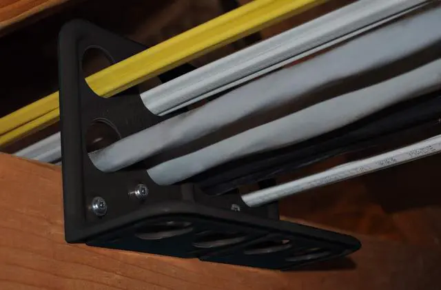 Alt view image 4 of 7 - H2 Homer Helpers (Box of 50) UL Listed Rough-in labor saving install electrical cable, cord, wire management, bracket that eliminates the need for staples or cable Stackers. professional, & tidy