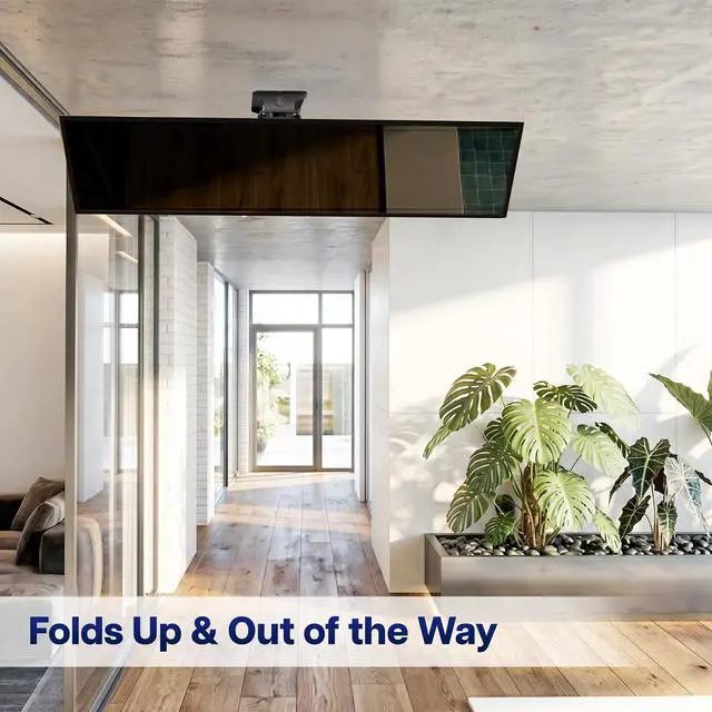 Alt view image 6 of 7 - Electric Ceiling TV Mount for 23 to 55 inch Screens, Flip Down Motorized Pitched Roof VESA Mount, MOUNT-E-FD55