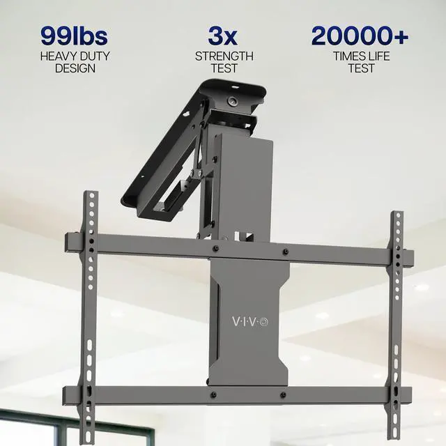 Alt view image 5 of 7 - Electric Ceiling TV Mount for 23 to 55 inch Screens, Flip Down Motorized Pitched Roof VESA Mount, MOUNT-E-FD55