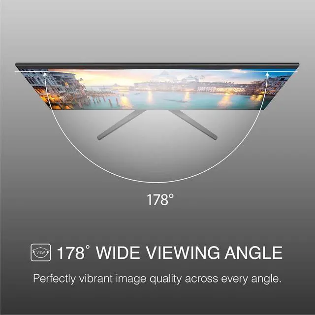 Alt view image 2 of 7 - airFrame 27" FHD Monitor, 1920x1080, Ultrawide, VESA Mount, Tilt Adjust, HDMI/VGA, Slim Bezel, for Home, Office, and Light Gaming - 2 Pack
