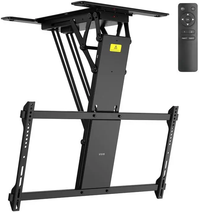Main image of Black Electric Ceiling TV Mount for 40 to 85 in Screens, MOUNT-E-FD85 | Large Motorized Flip Down TV Mount, Pitched Roof VESA Mount, Heavy Duty Steel Design, Low Profile, Master Pack, Holds 110 lbs