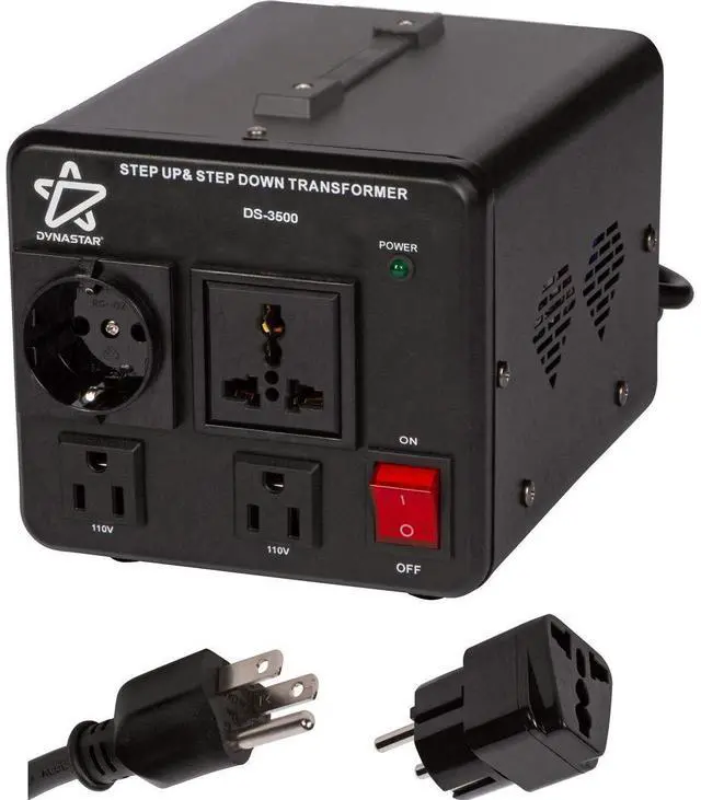 Main image of Dynastar Step Up & Step Down Voltage Converter and Transformer, 110-220 to 220-240 Volts; Heavy Duty, Extra Durable Coil, 5-Year-, 3500 Watts