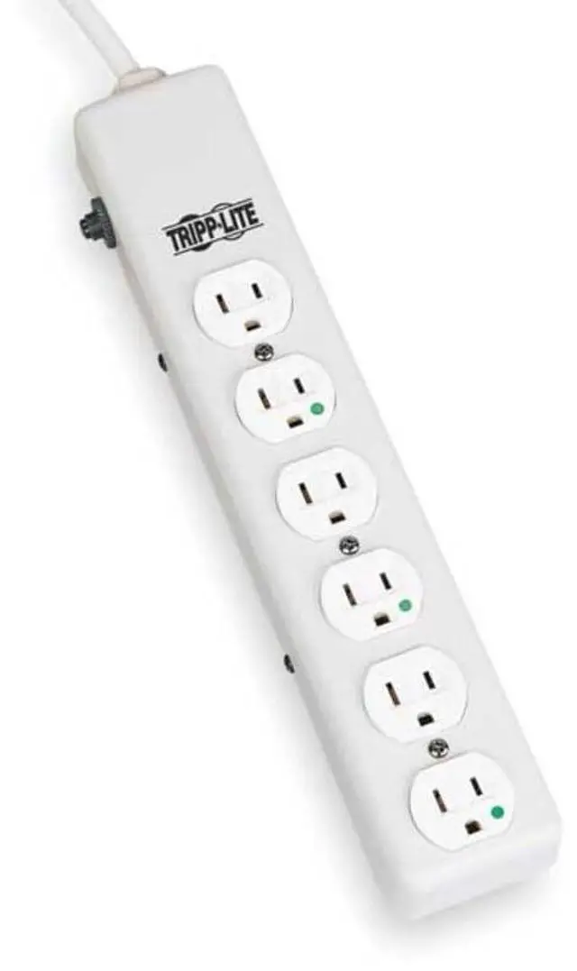 Main image of Safe-IT Medical-Grade Power Strip, 6 Hospital-Grade Outlets, UL 1363 Certified, 1.5 Ft / 0.45M Cord, Life Limited Manufacturer's (PS-602-HG)