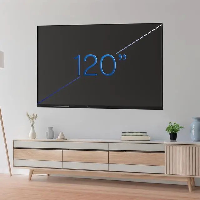 Alt view image 7 of 7 - 60 to 120 inch Large Screen Heavy Duty TV Wall Mount for LCD LED Flat and Curved Screens, Long Arm Articulating Swivel Mount, Max VESA 900x600mm, Black, MOUNT-VW120L