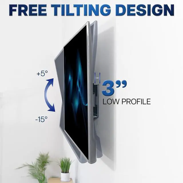 Alt view image 6 of 7 - 60 to 120 inch Large Screen Heavy Duty TV Wall Mount for LCD LED Flat and Curved Screens, Long Arm Articulating Swivel Mount, Max VESA 900x600mm, Black, MOUNT-VW120L
