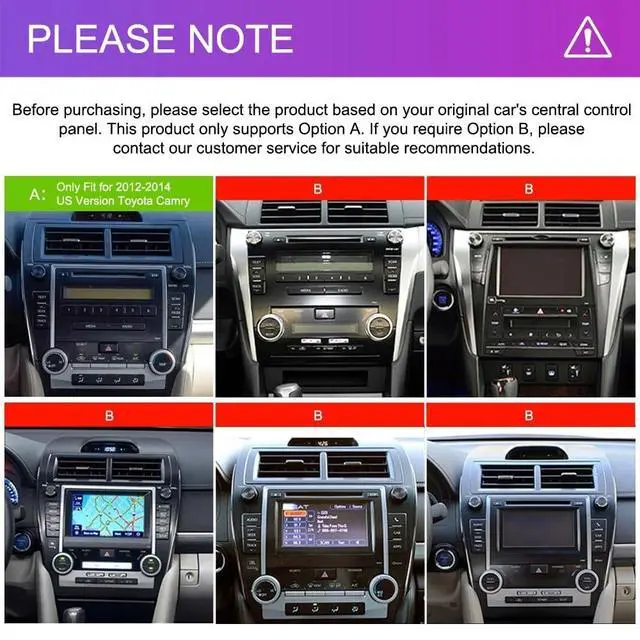 Alt view image 4 of 6 - 2+32G Android 13 Car Stereo Radio for Toyota Camry 2012-2014, 10 inch Touch Screen Radio for Camry Head Unit 2012 2013 2014 with Wireless Carplay Android Auto Bluetooth WiFi AHD Backup Camera