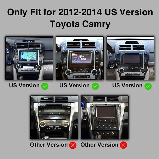 Main image of 2+64G Android 14 Car Stereo Radio for Toyota Camry 2012 2013 2014, 9"IPS Touch Screen Car Radio for Camry Head Unit with Wireless Carplay Android Auto GPS Navi Bluetooth WiFi FM/RDS AHD Backup Camera