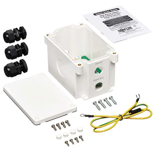 Alt view image 2 of 7 - Outdoor in-Line Power Over Ethernet PoE Surge Protector, Cat5e Cat6 & Cat6a, Up to 1 Gigabit per Second, 110 Punch Down, IP68 Dust & Water Resistant, (B110-SP-CAT-OD2)