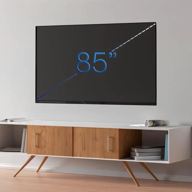 Alt view image 7 of 7 - Heavy Duty 43 to 85 inch Large Screen TV Articulating Wall Mount for LCD LED Flat and Curved Screens, Extra Extended Long Arm Swivel Mount, Max VESA 600x400mm, Black, MOUNT-VW085L