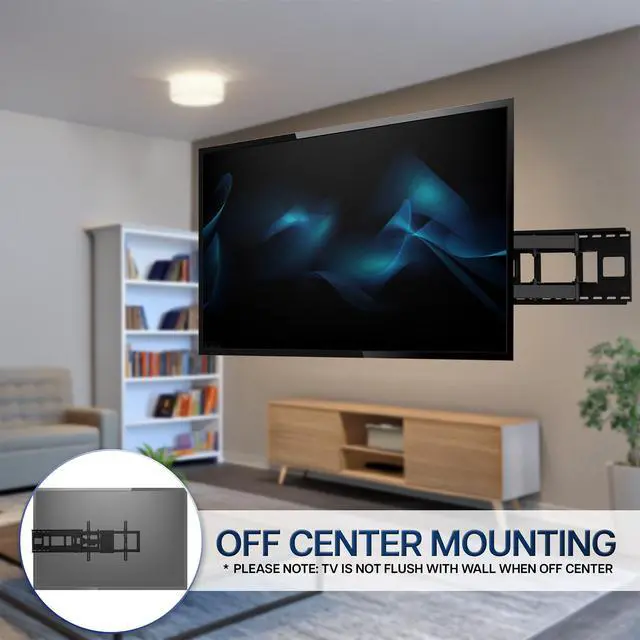 Alt view image 4 of 7 - Heavy Duty 43 to 85 inch Large Screen TV Articulating Wall Mount for LCD LED Flat and Curved Screens, Extra Extended Long Arm Swivel Mount, Max VESA 600x400mm, Black, MOUNT-VW085L