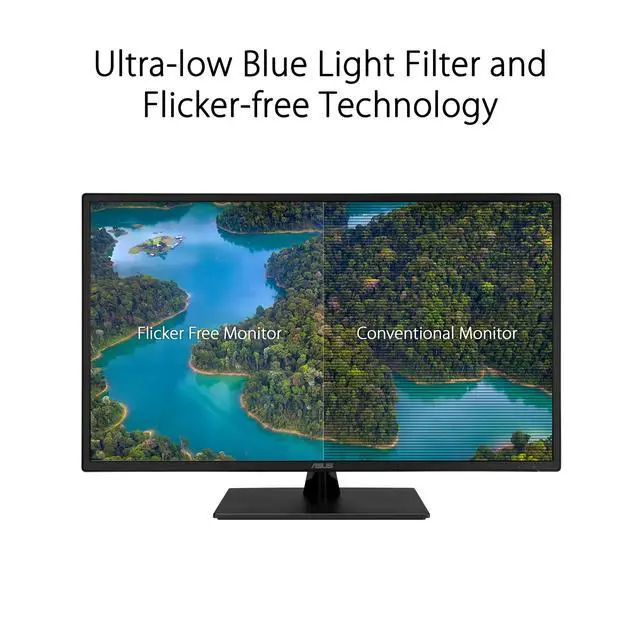 Alt view image 4 of 7 - 32 Inch 1080P Monitor (VA329HE) - Full HD, IPS, 75Hz, Adaptive-Sync, Eye Care, Low Blue Light, Flicker Free, HDMI, VGA, Wall Mountable, Tilt Adjustable, Black