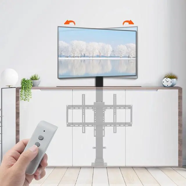 Alt view image 7 of 7 - Swivel Motorized TV Lift Stroke Length 40 Inch Motorized TV Mount Fit for 32-70 Inch TV Lift with Remote Control Height Adjustable 28.74-68.11 Inch,Load Capacity 154 Lbs,Manual Swivel L/R 30°