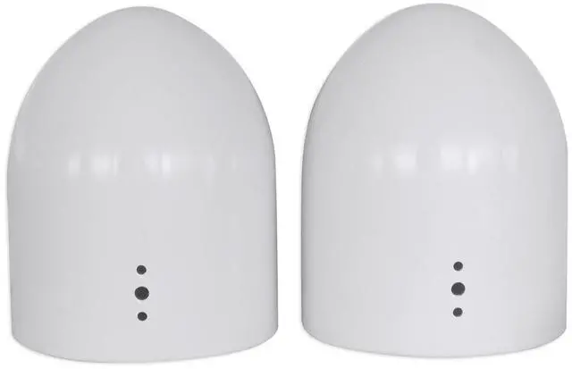 Alt view image 4 of 6 - MAC80W White 7.7" Aluminum Speaker Pod Pair with Surface Clamps | White 6061 Aluminum Enclosures, 2 MAC360W 360° Surface Clamps, Stainless Quick-Release Hardware, 4-Items