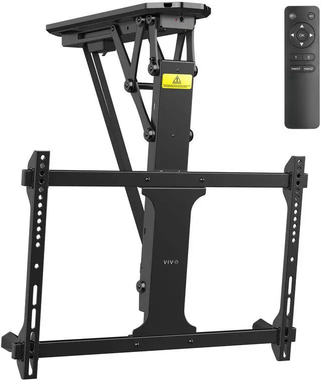 Main image of Black Electric Ceiling TV Mount for 32 to 70 in Screens, MOUNT-E-FD70 | Large Motorized Flip Down TV Mount, Pitched Roof VESA Mount, Heavy Duty Steel Design, Low Profile, Master Pack, Holds 77 lbs