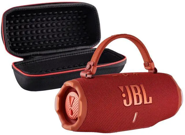 Main image of Charge 6 Portable Bluetooth Speaker (Red) | IP68 Waterproof, DustProof, and DropProof, Outdoor Wireless Audio |28Hrs Playtime + Travel Case Bundle