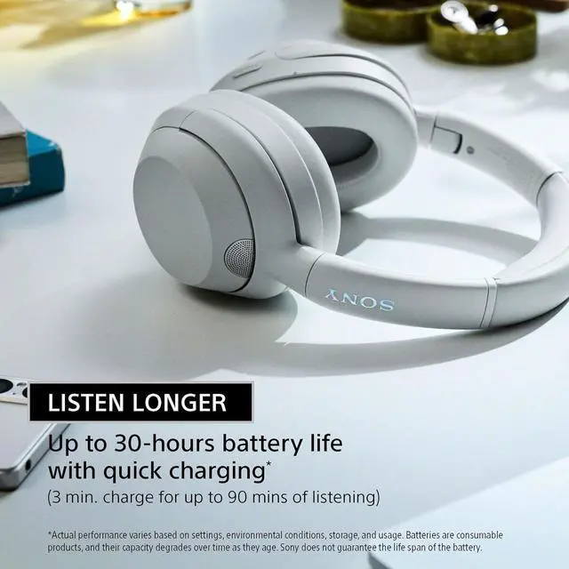 Alt view image 3 of 7 - ULT WEAR Noise Canceling Wireless Headphones with Alexa Built-in, Massive Bass and Comfortable Design, Black WHULT900N/B Bundle with 2 YR Enhanced Protection Pack and Wooden Headphone Stand