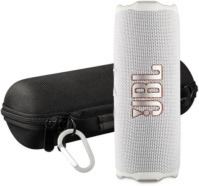 Main image of FLIP 7 (White) Waterproof Portable Speaker Bundle with X-Halo Hardcase (Black)