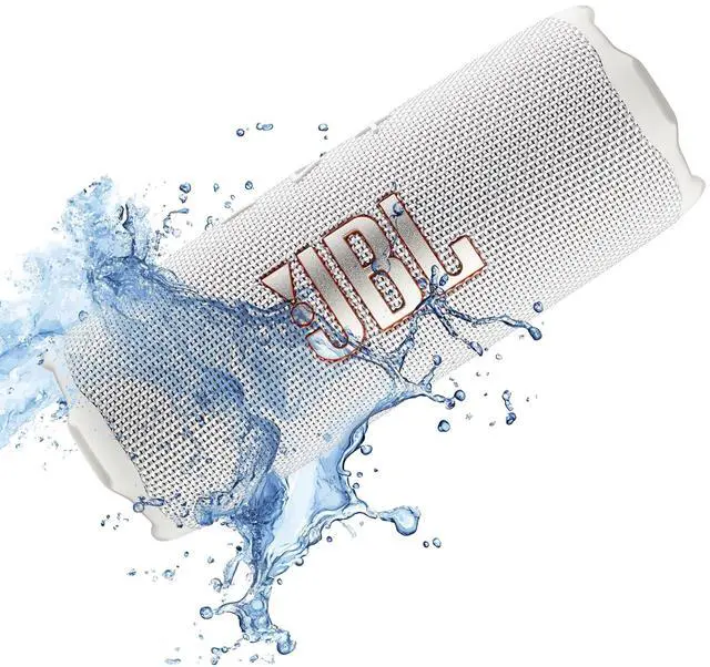 Alt view image 7 of 7 - FLIP 7 (White) Waterproof Portable Speaker Bundle with X-Halo Hardcase (Black)