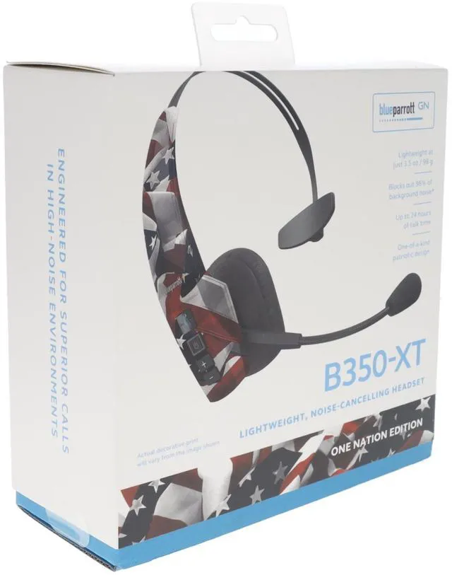 Alt view image 4 of 5 - B350XTFLAGON One Nation Traditional Noise Cancelling Bluetooth Headset - Flag Design