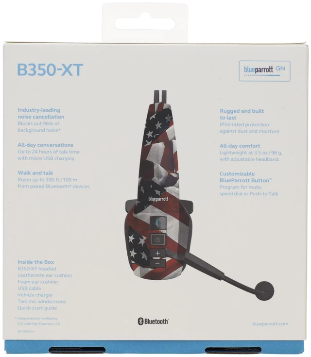 Alt view image 5 of 5 - B350XTFLAGON One Nation Traditional Noise Cancelling Bluetooth Headset - Flag Design