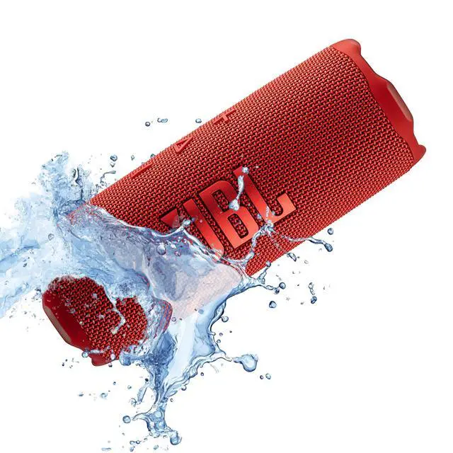 Alt view image 6 of 6 - Flip 7 Portable Bluetooth Speaker (Red) | Bold Pro Sound with AI Sound Boost, 16-Hour Playtime, IP68 Waterproof & Dustproof, Auracast Multi-Speaker Pairing + Travel Case