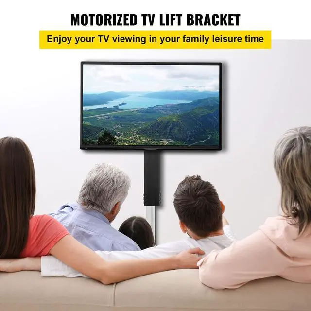 Alt view image 3 of 7 - Motorized TV Lift Stroke Length 31 Inches Motorized TV Mount Fit for Max.60 Inch Lift with Remote Control Height Adjustable 42-73 Inch,Load Capacity 132 Lbs