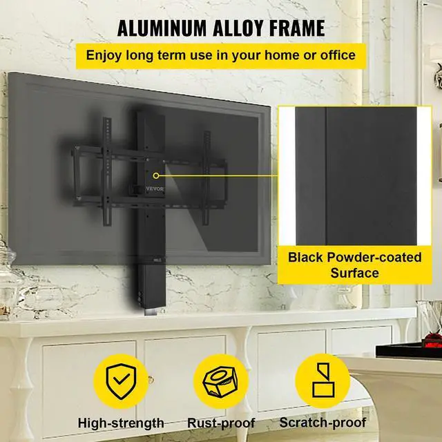 Alt view image 6 of 7 - Motorized TV Lift Stroke Length 31 Inches Motorized TV Mount Fit for Max.60 Inch Lift with Remote Control Height Adjustable 42-73 Inch,Load Capacity 132 Lbs