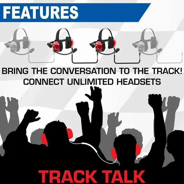 Alt view image 5 of 7 - H80 Linkable Behind-the-Head Track Talk Headset | Connects to NASCAR Scanners and Nitro Bee Race Receivers - 24dB NRR, Noise-Canceling Mic & 3.5mm Audio Input