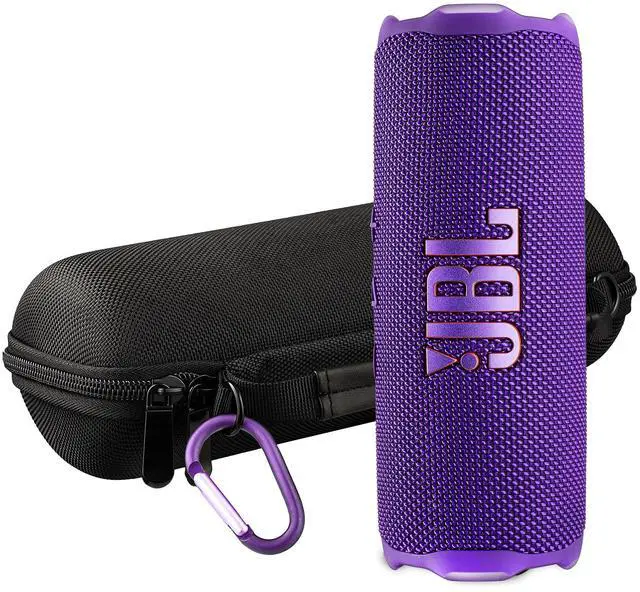Main image of FLIP 7 (Purple) Waterproof Portable Speaker Bundle with X-Halo Hardcase (Black)