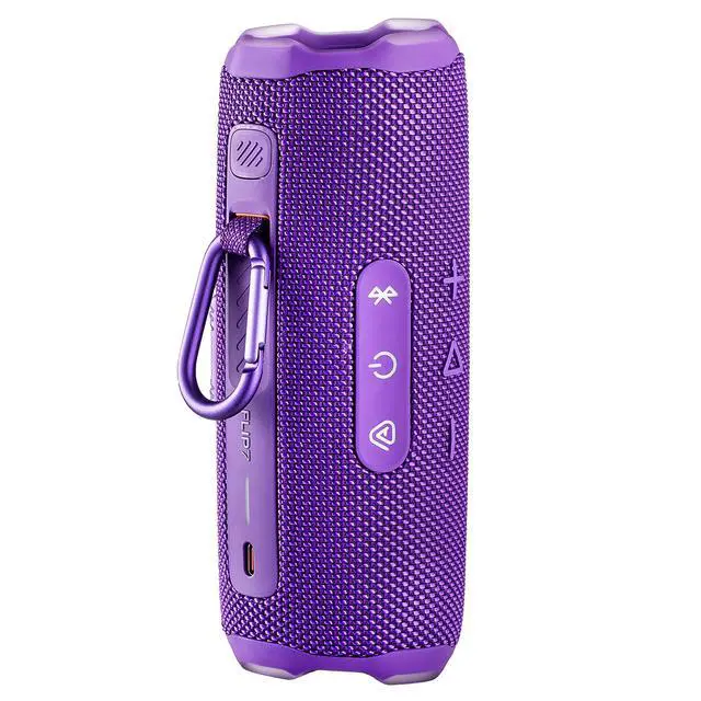 Alt view image 4 of 7 - FLIP 7 (Purple) Waterproof Portable Speaker Bundle with X-Halo Hardcase (Black)