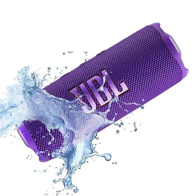 Alt view image 7 of 7 - FLIP 7 (Purple) Waterproof Portable Speaker Bundle with X-Halo Hardcase (Black)