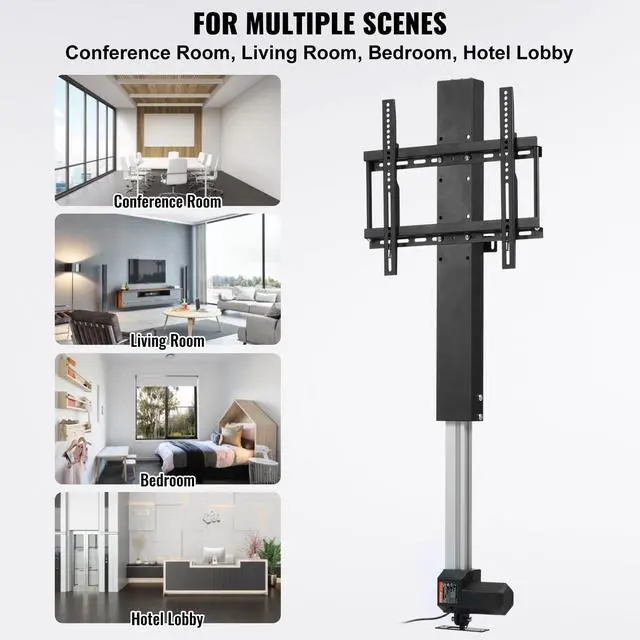 Alt view image 4 of 5 - Motorized TV Lift Stroke Length 28 Inches Motorized TV Mount Fit for Max.50 Inch TV Lift with Remote Control Height Adjustable 38-65 Inch,Load Capacity 132 Lbs