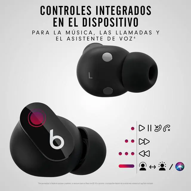 Alt view image 5 of 7 - New Studio Buds True Wireless Noise Cancelling Earbuds (Black)